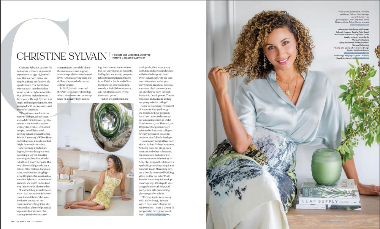 Palm Beach Illustrated feature profile of Christine Sylvain